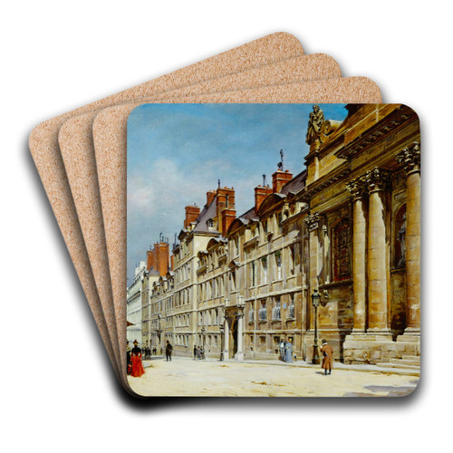 La Sorbonne by Paul-Joseph-Victor Dargaud Art Drink Coaster set