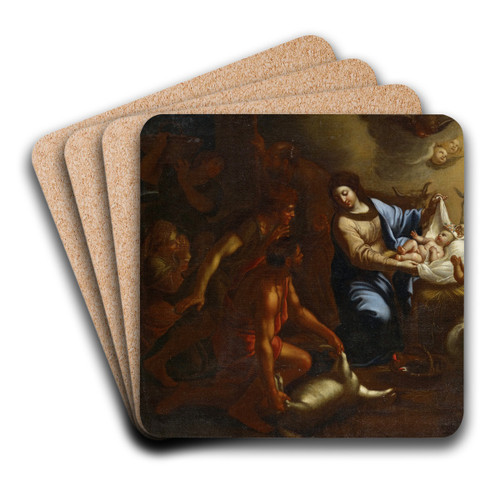 Adoration of the Shepherds by Carlo Maratti Art Drink Coaster set