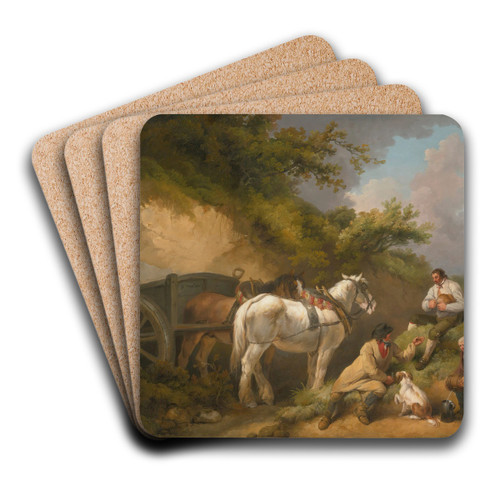 The labourer's rest by George Morland Art Drink Coaster set