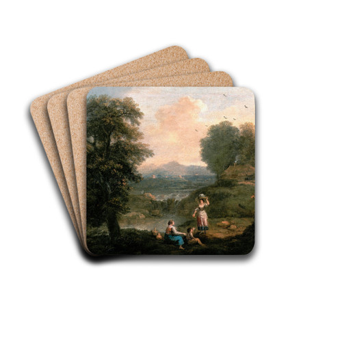 Landscape by Francesco Zuccarelli Drink Coasters - set of 4
