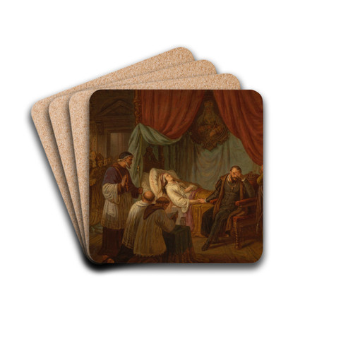 Death of Barbara Radziwi by Aleksander Lesser Drink Coasters - set of 4