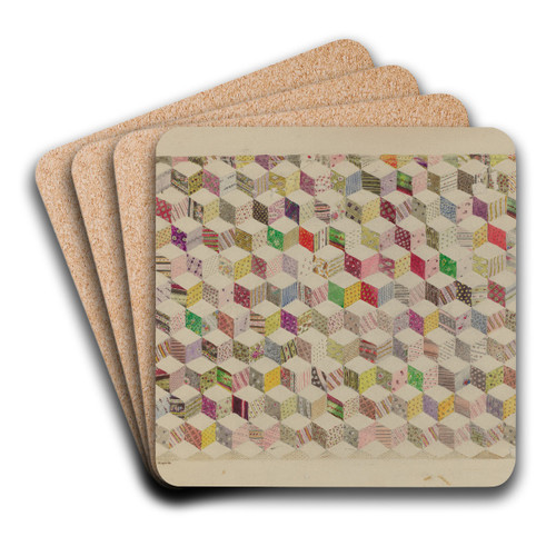 Patchwork for Quilt by Edith Magnette Art Drink Coaster set