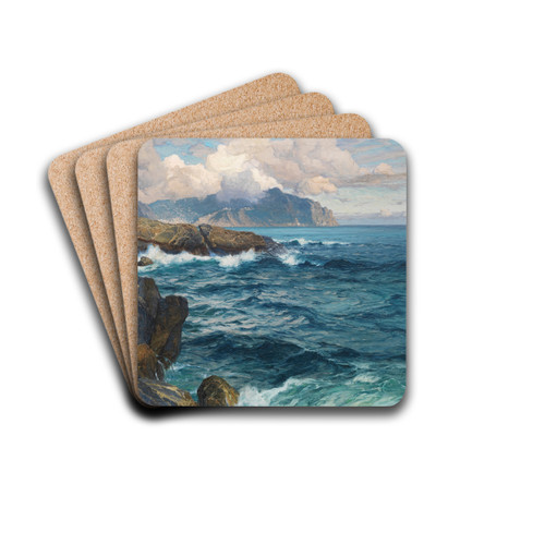 Abendstimmung in Nervi by Karl Theodor Boehme Drink Coasters - set of 4