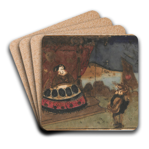 Serenade. by Tadeusz Makowski Art Drink Coaster set Serenade. by Tadeusz Makowski Art Drink Coaster set
