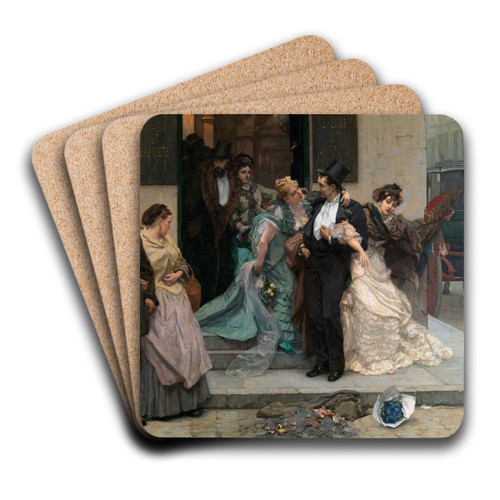 At Dawn by Charles Hermans Art Drink Coaster set At Dawn by Charles Hermans Art Drink Coaster set