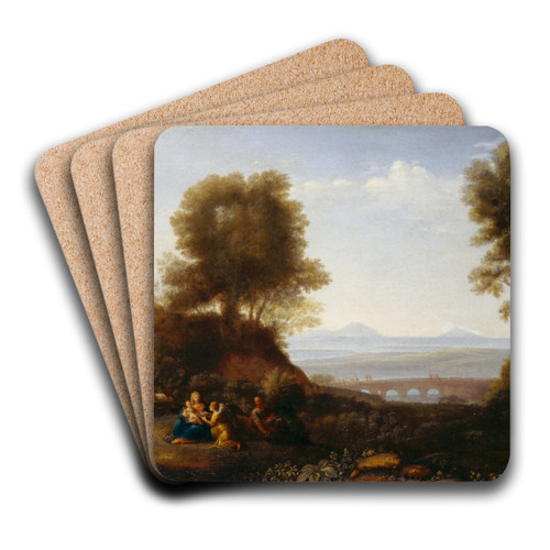 Rest on the Flight into Egypt by Claude Lorrain Art Drink Coaster set Rest on the Flight into Egypt by Claude Lorrain Art Drink Coaster set