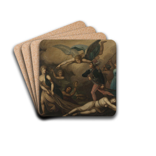 Allegory of Kociuszko by Daniel Kondratowicz Drink Coasters - set of 4 Allegory of Kociuszko by Daniel Kondratowicz Drink Coasters - set of 4
