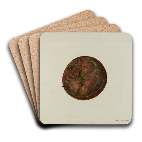 Unknown Object by Harry Mann Waddell Art Drink Coaster set Unknown Object by Harry Mann Waddell Art Drink Coaster set