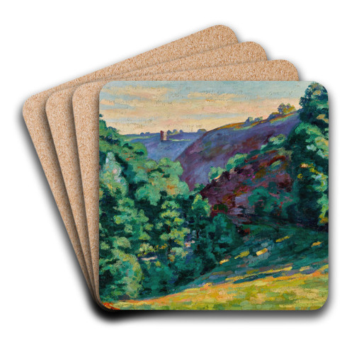 Le Ravin de la folie, vue de Chateau Crozant by Armand Guillaumin Art Drink Coaster set