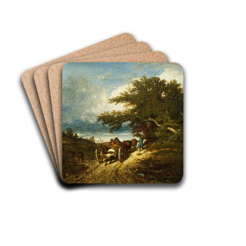 On the Road by Jules Dupr Drink Coasters - set of 4
