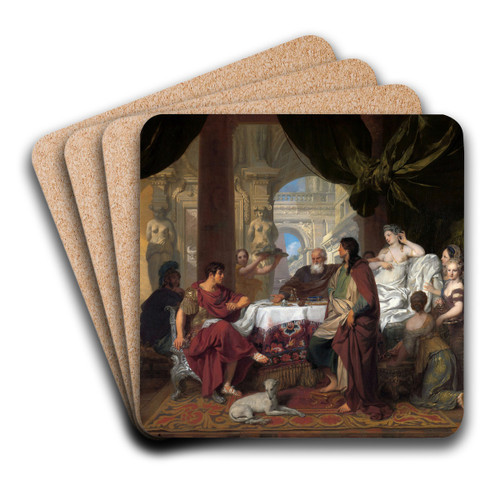 Cleopatras Banquet by Gerard de Lairesse Art Drink Coaster set
