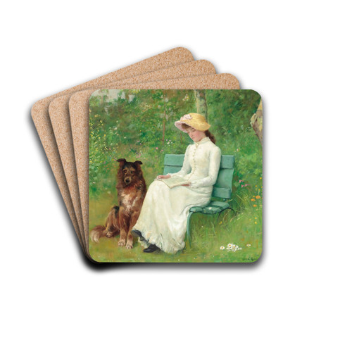 A quiet moment by Edwin Harris Drink Coasters - set of 4