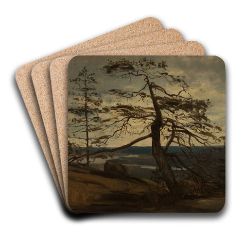 Fjellfuru, Setesdal by Amaldus Nielsen Art Drink Coaster set Fjellfuru, Setesdal by Amaldus Nielsen Art Drink Coaster set