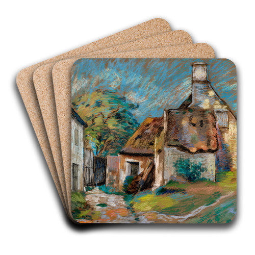 Chaumires by Armand Guillaumin Art Drink Coaster set