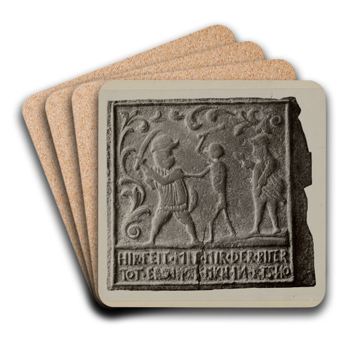 Pa. German Stove Plate by Charles Von Urban Art Drink Coaster set Pa. German Stove Plate by Charles Von Urban Art Drink Coaster set