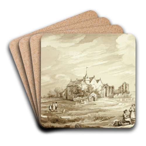 Winchelsea Church by Elizabeth Murray Art Drink Coaster set
