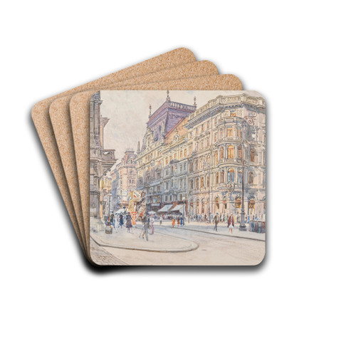 Krntnerstrae by Carl Mller Drink Coasters - set of 4