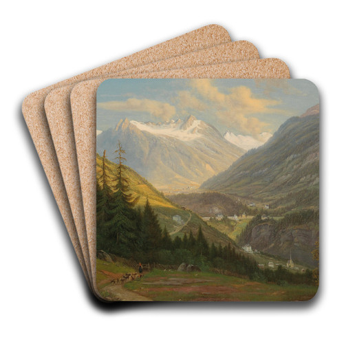 View of Bad Gastein by Emil Ludwig Lhr Art Drink Coaster set View of Bad Gastein by Emil Ludwig Lhr Art Drink Coaster set