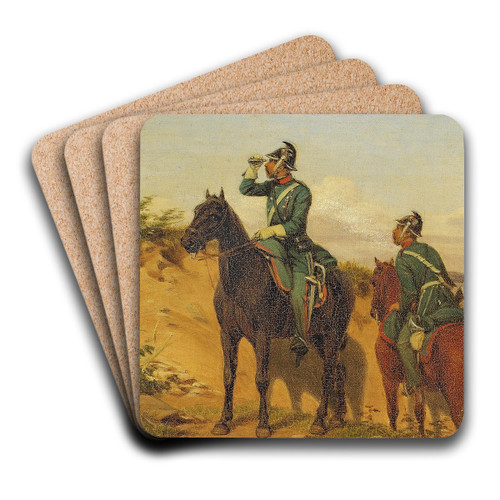 To vedetter holder udkig by Jrgen Sonne Art Drink Coaster set