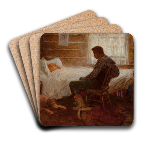 Doting Family by Harvey T. Dunn Art Drink Coaster set