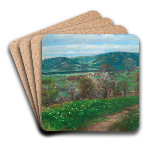 Frhling bei Litzldorf by Johann Sperl Art Drink Coaster set
