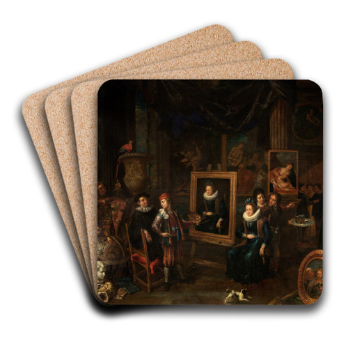 The Painters' Workshop by Gerard Thomas Art Drink Coaster set