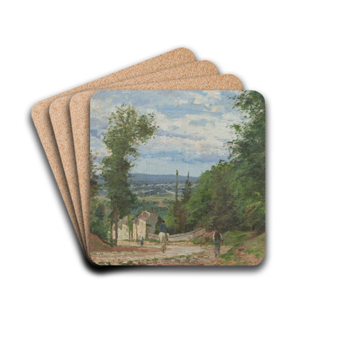 La Route de Marly, Louveciennes by Camille Pissarro Drink Coasters - set of 4
