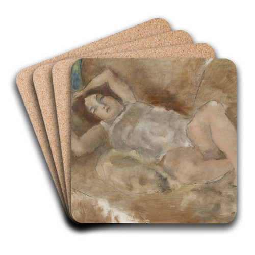 Nu allong by Jules Pascin Art Drink Coaster set