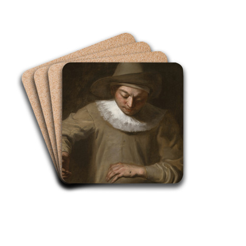 Pierrot Catching a Fly by Philippe Mercier Drink Coasters - set of 4