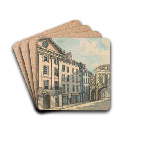Middle Temple Gate by Samuel Ireland Drink Coasters - set of 4