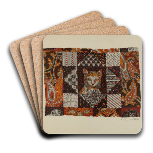 Printed Cotton by Catherine Fowler Art Drink Coaster set Printed Cotton by Catherine Fowler Art Drink Coaster set