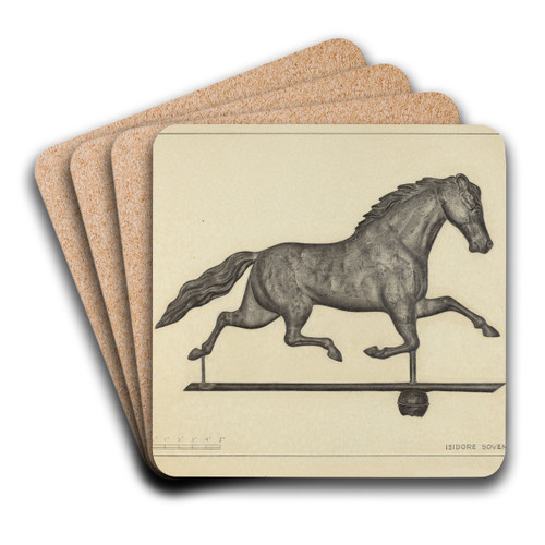 Weather Vane Finial by Isidore Sovensky Art Drink Coaster set