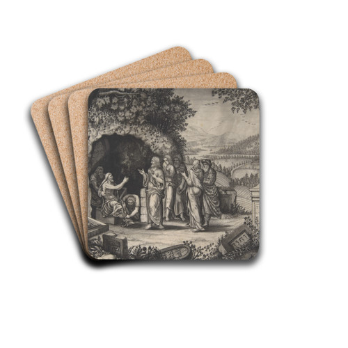 The Raising of Lazarus by Matthias Deigle Drink Coasters - set of 4 The Raising of Lazarus by Matthias Deigle Drink Coasters - set of 4