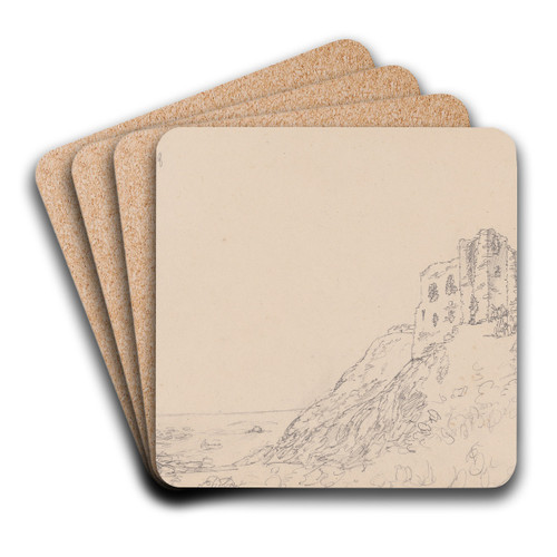 Findlater Castle, Scotland by James Moore Art Drink Coaster set