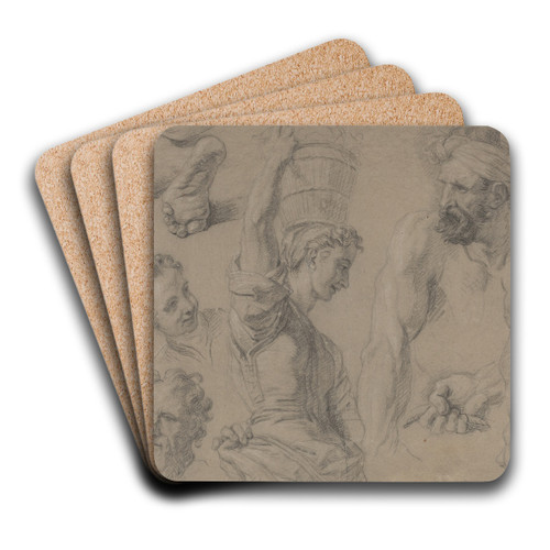 Study for Miraculous Draught of Fishes by Jean Jouvenet Art Drink Coaster set