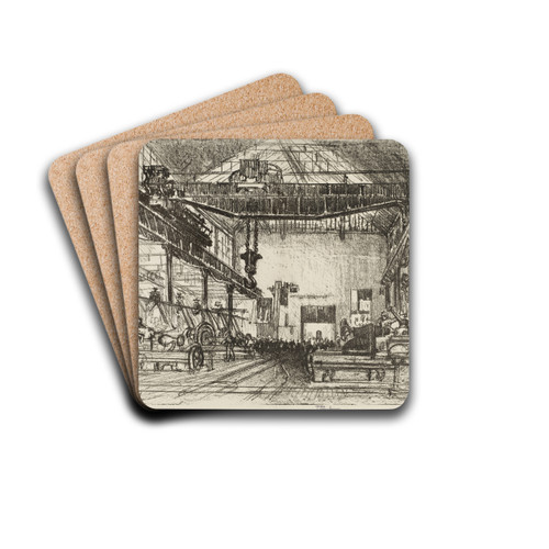 Planing Big Shells by Joseph Pennell Drink Coasters - set of 4