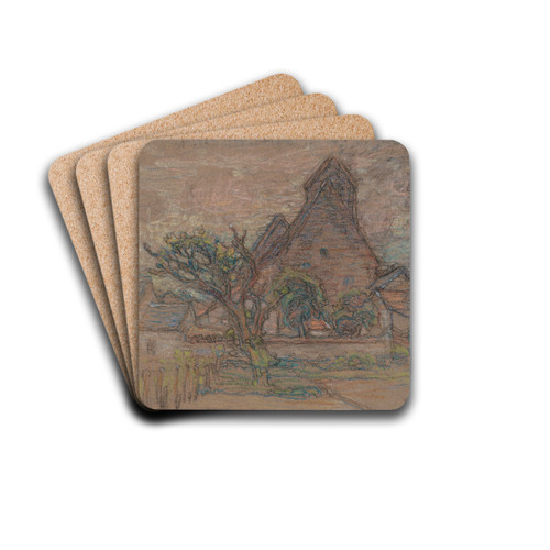 In a French Village by Walter Griffin Drink Coasters - set of 4
