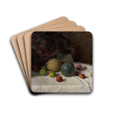Still Life with Fruit by Kamil Stuchlk Drink Coasters - set of 4
