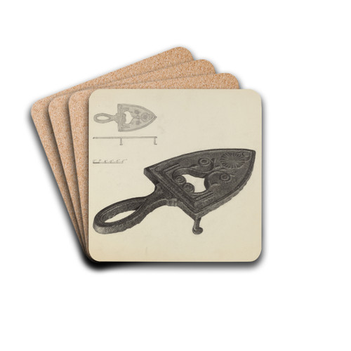Flat Iron Holder by Mildred Ford Drink Coasters - set of 4