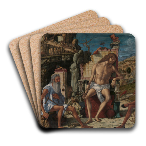 The Meditation on the Passion by Vittore Carpaccio Art Drink Coaster set