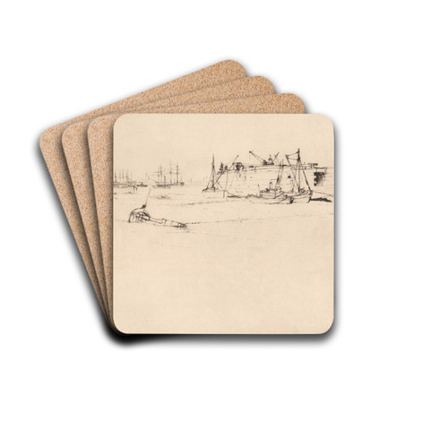 Breaking up of the 'Great Eastern' #2 by Sir Frank Short Drink Coasters - set of 4 Breaking up of the 'Great Eastern' #2 by Sir Frank Short Drink Coasters - set of 4