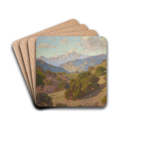 Mount San Antonio by William Wendt Drink Coasters - set of 4