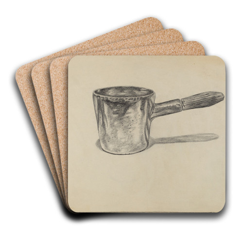 Pewter Dipper by Hyman Pearlman Art Drink Coaster set