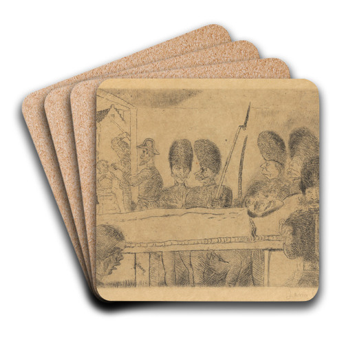 De gendarmes by James Ensor Art Drink Coaster set