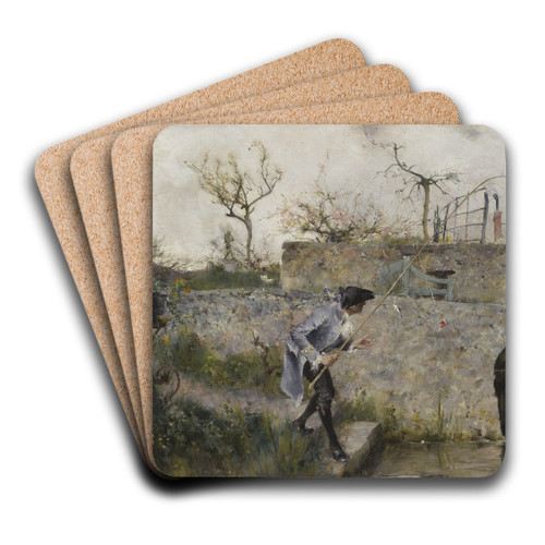 A Bite! by Carl Larsson Art Drink Coaster set