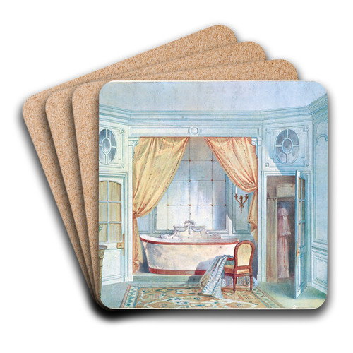 Salle de bains Louis XVI.... by Georges Rmon Art Drink Coaster set