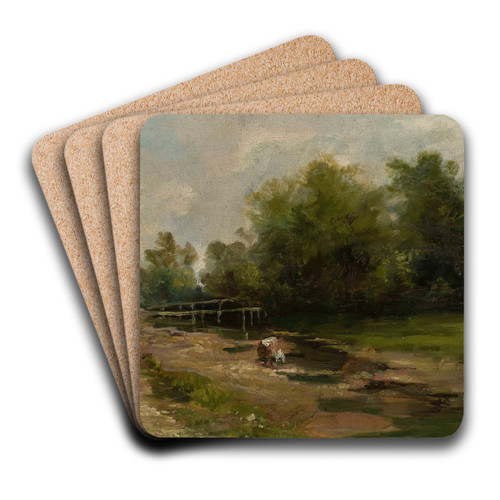 Landscape by Jzef Szermentowski Art Drink Coaster set
