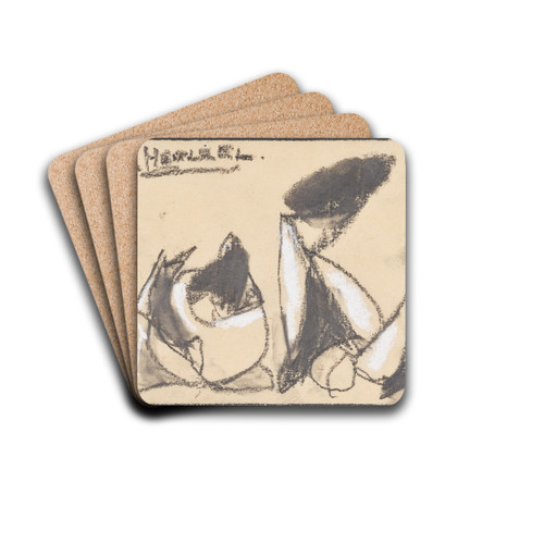 Abstrakte Komposition by Adolf Hlzel Drink Coasters - set of 4