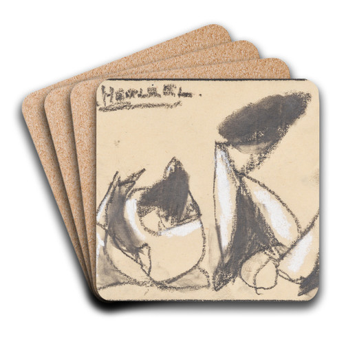 Abstrakte Komposition by Adolf Hlzel Art Drink Coaster set