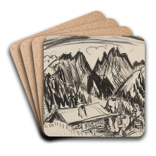 Stafelalp by Ernst Ludwig Kirchner Art Drink Coaster set